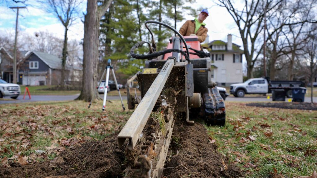 Pro Gutter And Drain Trenching a new Drain install