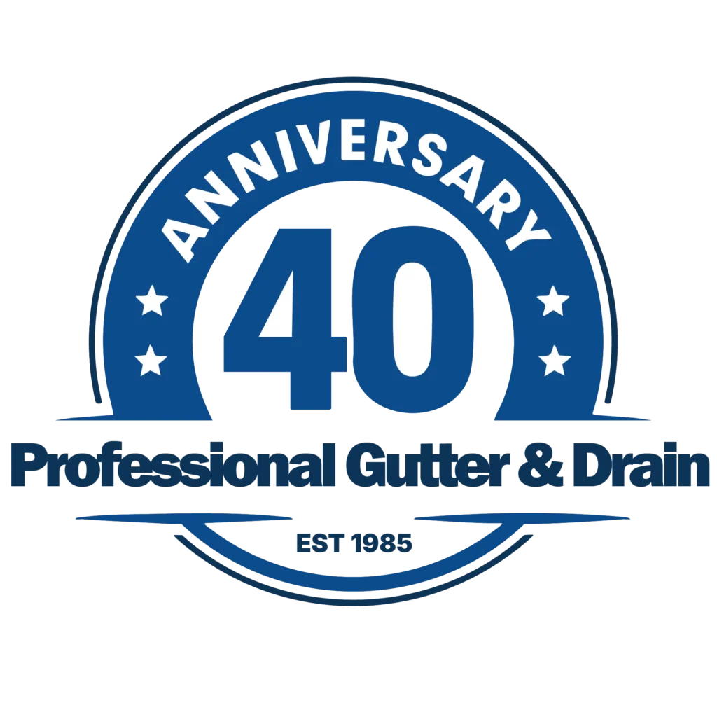 Pro Gutter And Drain Logo for 40th Anniversary